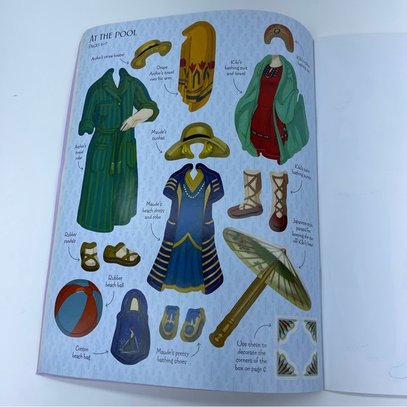 Vintage Paper Dolls Usborne Historical Sticker Paper Dolls 1920's Fashion New - Picture 7 of 16